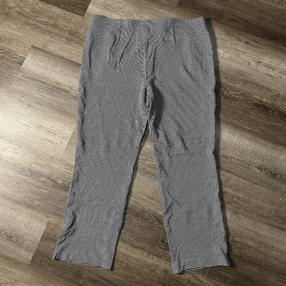 Chico's Black & White Houndstooth Pants 2.5 regular